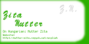 zita mutter business card